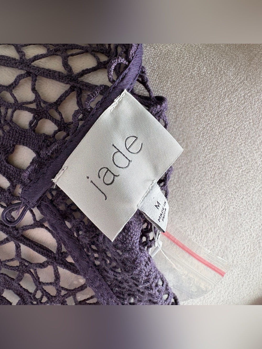 NWT Jade by Johnny Was Mitska Lace Mini Dress in Deep Plum M - Picture 5 of 7